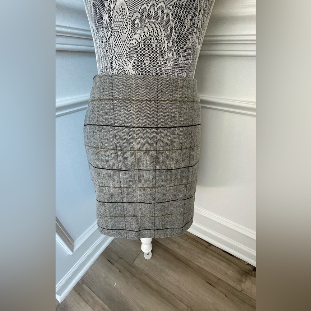 Uniqlo Womens Grey Wool Blend Pencil Skirt Size 0